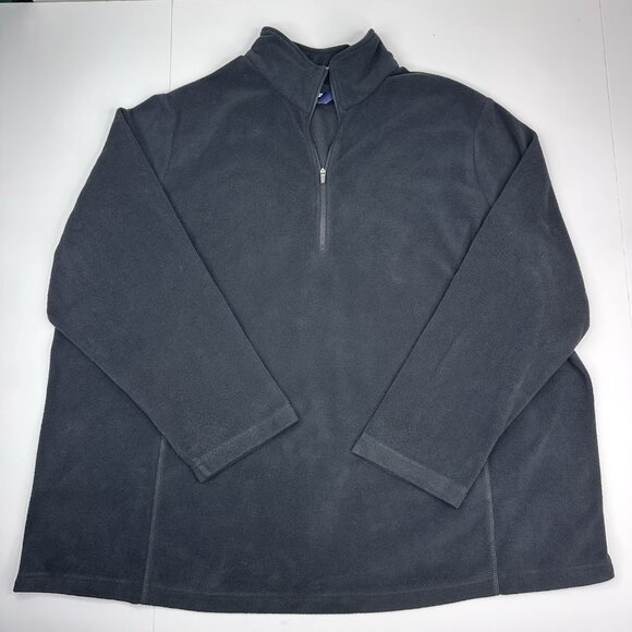 Lands' End Women Black Athletic Quarter Zip Fleece Activewear Top 2XL/20-22W/C54 - Picture 6 of 16